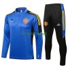 Manchester United Champions League Ensemble Sweat d'Entraînement Quarter-Zip 21-22 Bleue Pour Homme